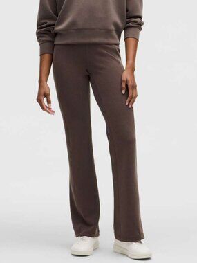 Lululemon • 29" Ribbed Softstreme Flared High Rise Pant in Espresso Brown • 14